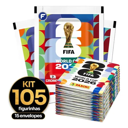 Kit Figurinhas Do Álbum Copa Do Mundo 2026 Envelopes Panini 105 Figurinhas