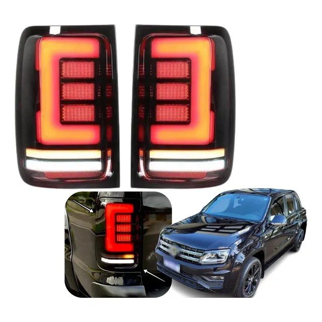 Par Lanterna Full Led Fumê Dinâmico Amarok V6 2010 A 2024