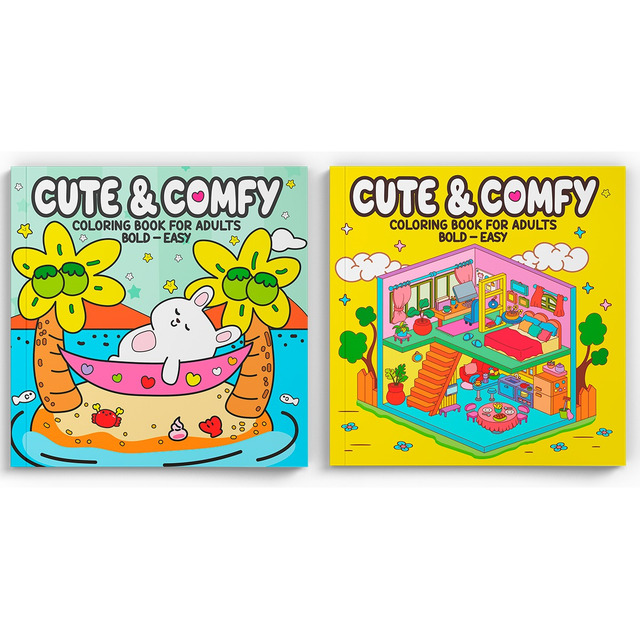 Livro Coleção Cute & Comfy 2 Livros Coloring Book For Adults Edição 1 Português 2025 Edito... Livro Coleção Cute & Comfy 2 Livros Coloring Book For Adults Edição 1 Português 2025 Edito...