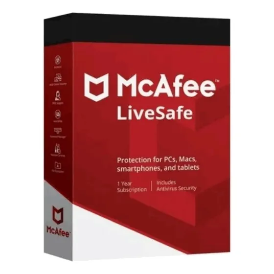 Antivirus Mcafee Livesafe 1 Año Sin Limite De Dispositivos*