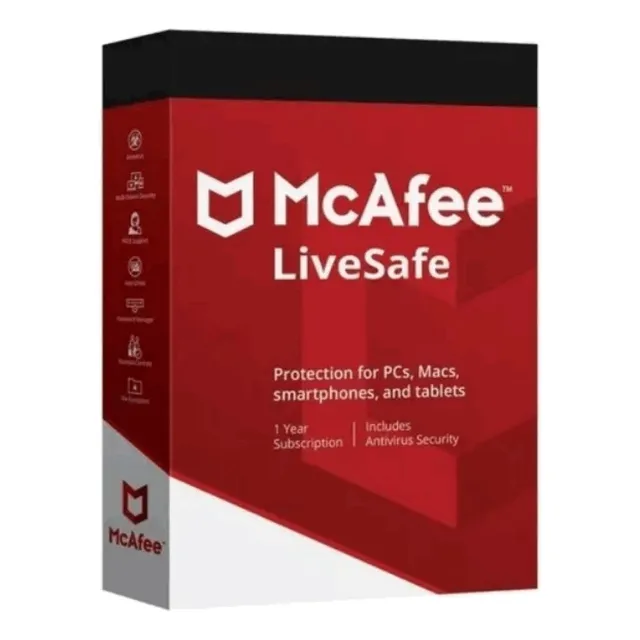 Antivirus Mcafee Livesafe 1 Año Sin Limite De Dispositivos*