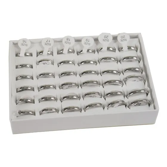 Kit Com 36 Aliança Aço Inox 4mm Revenda Atacado
