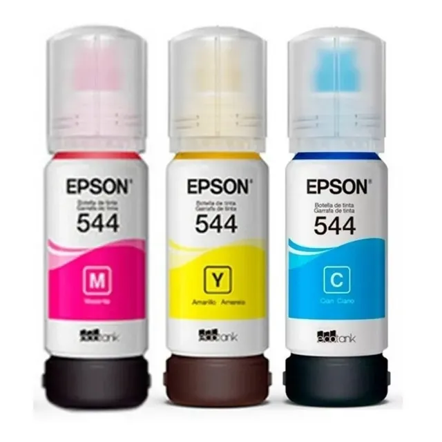 Tinta Epson 544 X 3 Colores L1110 L3110 L3150 L5190 Original