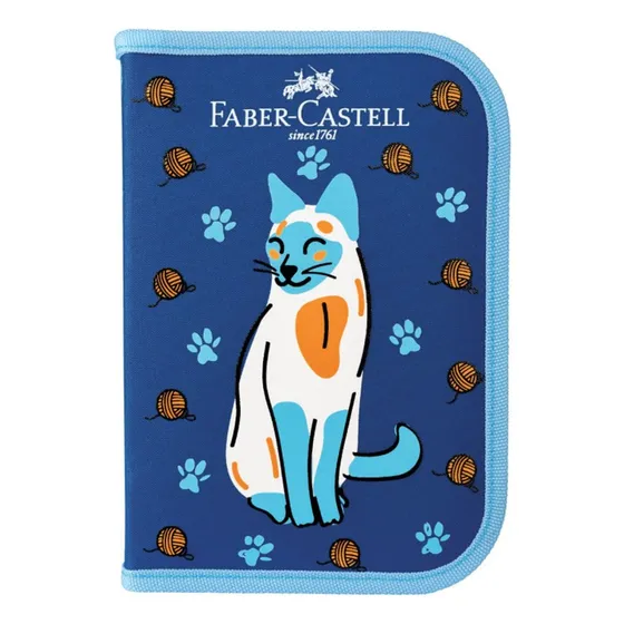 Estojo Kit Escolar Completo Coleção Pets Faber-castell, Gato