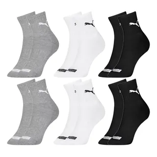 Kit 6 Pares Meias Puma Cano Médio Adulto Algodão Original