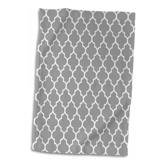 Inspirationzstore Patron  Gris Oscuro Quatrefoil Azulejo