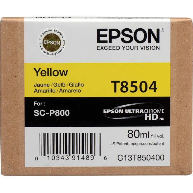 Cartucho Epson Ultrachrome Hd Amarillo Para Sc-p800 | 80ml
