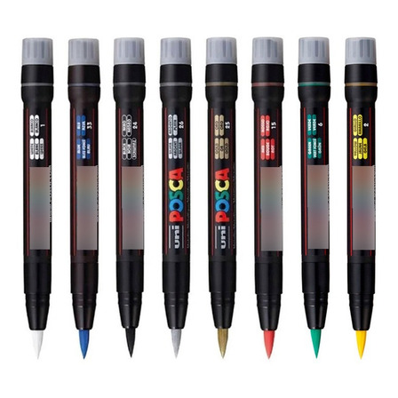 Pcf-350 Marcador Posca Pincel X8 Pcf-350 Marcador Posca Pincel X8