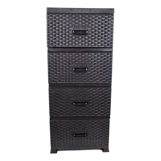 Gavetero Organizador Cajonera Similratán 37x45x90 Garageimpo Color Marrón Oscuro