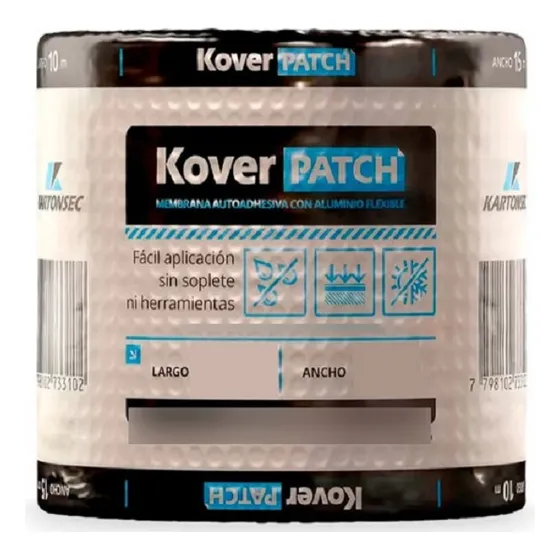Membrana Autoadhesiva Koverpatch 10 Cm X 25 Mts X 2 Rollos