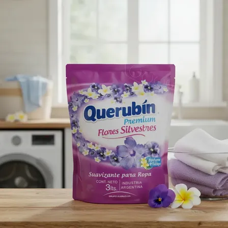 Suavizante Querubín Premium Flores Silvestres en Recarga 3 L