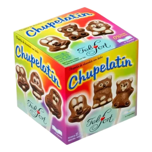 Chupelatín Felfort Chocolate Con Leche 32u X 15 Gr