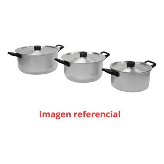 Juego De Ollas C/aros 16-20-22cm