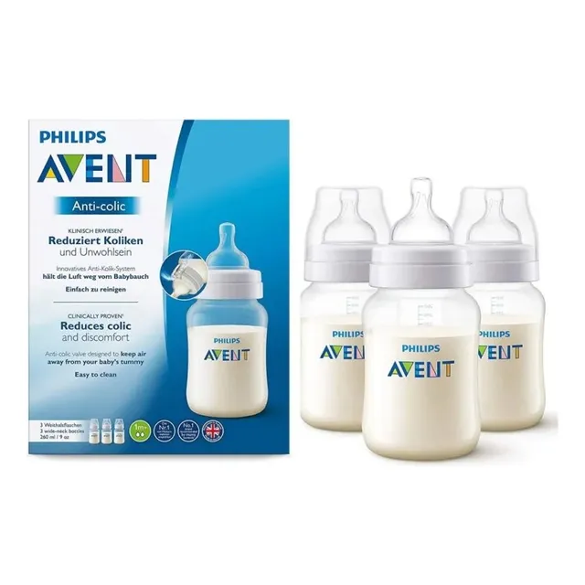 Biberon Anticolicos Philips Avent 9oz/260ml 3pz Color Blanco