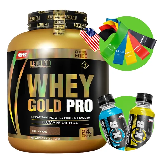 Whey Gold Pro 3kg Chocolate + Bandas De Látex X5 + 02 Quem