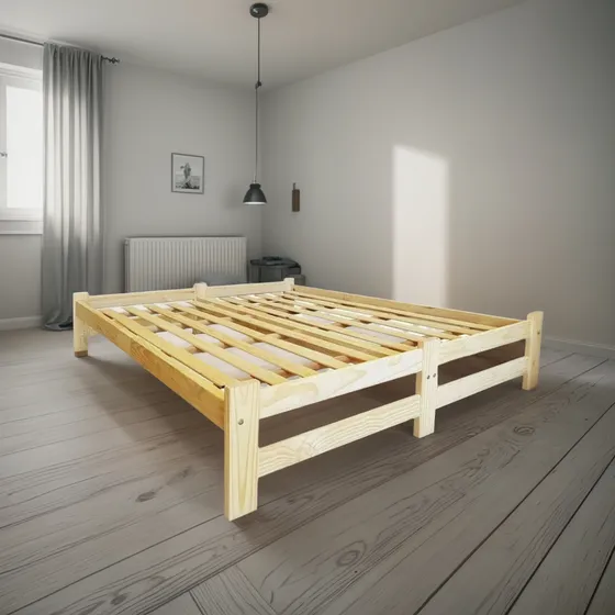 Cama King Size Colchon 200x200 Cm  Fuerte Pino Resistente
