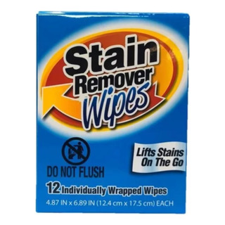 Toallitas Portátiles Para Remover Manchas 12pz Stain Remover Toallitas Portátiles Para Remover Manchas 12pz Stain Remover