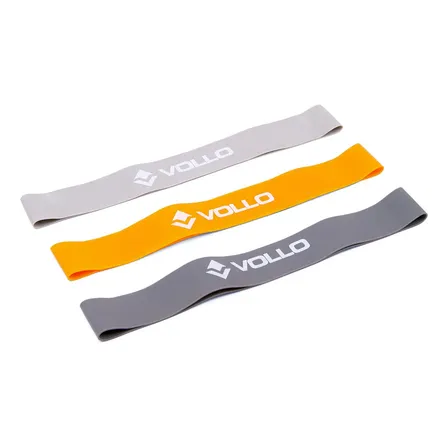 Kit 3 Faixas Elásticas Mini Bands Vollo Mini Faixas para Exercícios Treino Funcional