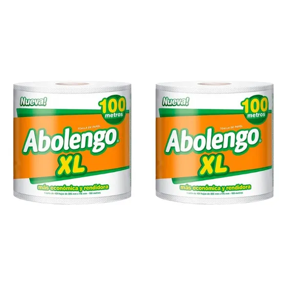 Toalla De Papel Abolengo Xl Rollo Gigante 2 Unds X 100 Mt