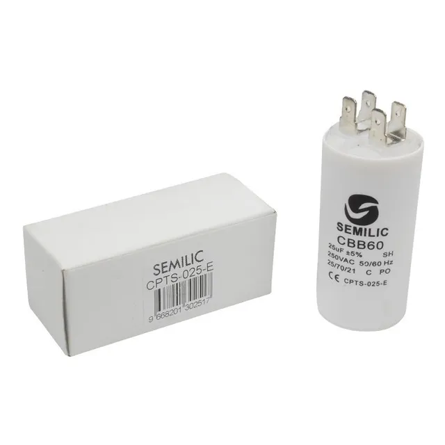 Capacitador Condensador 25uf 250v 35mmx70mm  Semilic