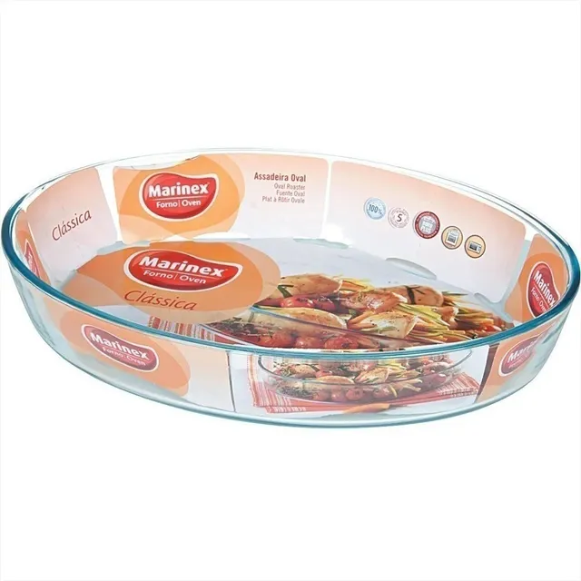 Set De Fuente / Asadera Para Horno Vidrio Refractario X 2 Pz