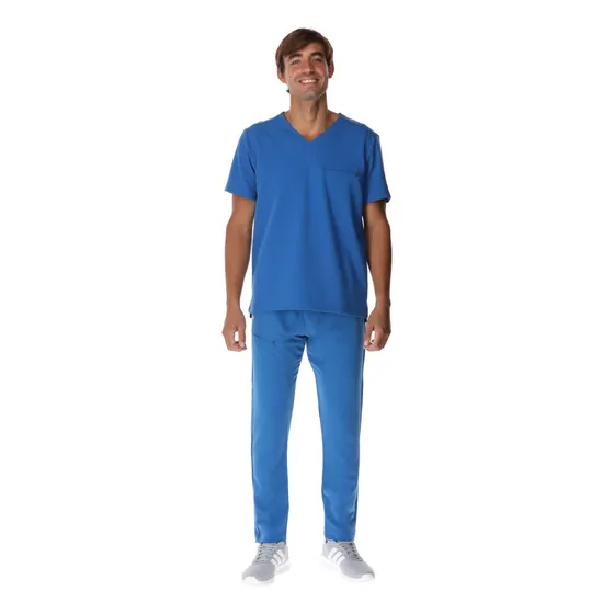 Conjunto Slim Uniforme Médico Quirúrgico Hombre Océano 