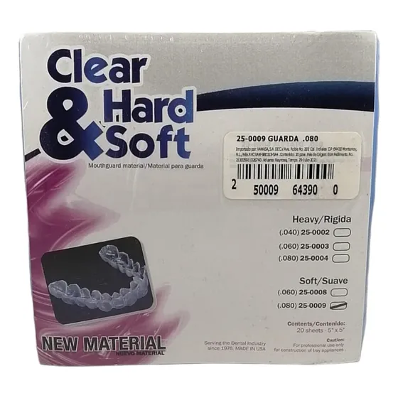 Acetato Blando Cal .080 Para Termoformado 20 Pz Clear & Hard