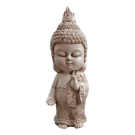 Monje Buda Indiano Bebé Pintado Artesanalmente A Mano