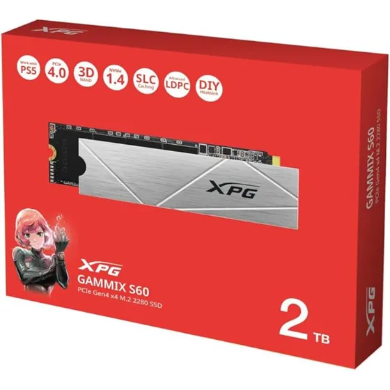 Xpg Ssd 2tb Para Ps5 M.2 Nvme Gammix S60 Pcie Gen4 X4 Tranza