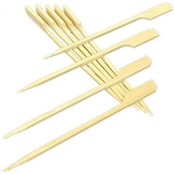Palillos De Bambú - Pinchos - Plillos Planos De Coctel (200)