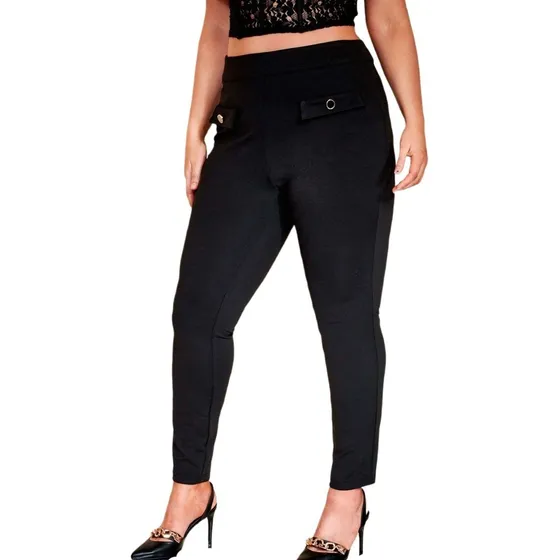 Pantalón Ajustado Con Diseño De Aro