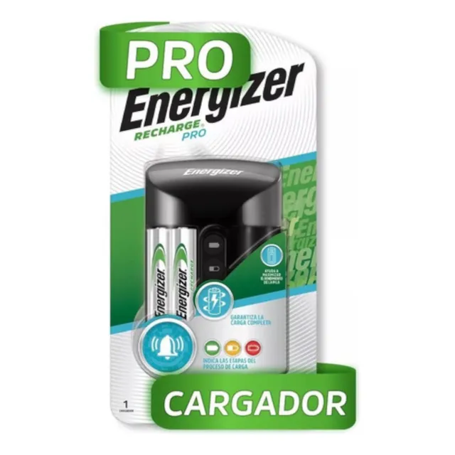 Cargador Pilas Pro Energizer Recargables + 2 Aa 1300 Mah