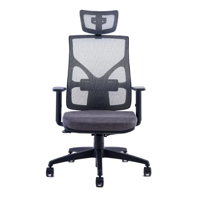 Silla de escritorio Rolic Cool gamer ergonómica Gris/Negra con tapizado de mesh y spazio