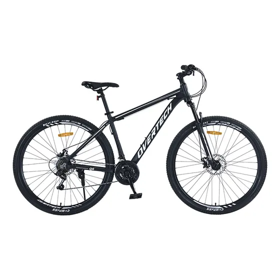 Bicicleta Mtb Overtech Q6 R29 Aluminio , 21v Con Shimano , Freno A Disco, Con Suspensión , Color Negro/Blanco/Blanco, Tamaño Del Cuadro M