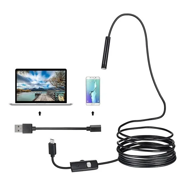 Cámara Endoscopio 3.5 Mt 5.5 Mm 6 Led Android Pc Sumergible