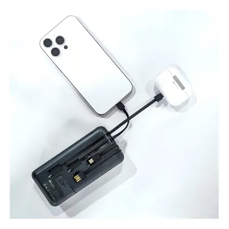 Power Bank 10000mah Portátil Carga Rápida 22.5w Quatro Cabos Versão Atualizada Da Bateria Recarregável De 4 Fio