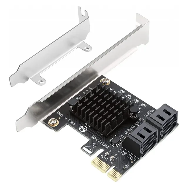 Adaptador Pcie X1 A 4 Puertos Sata Gen 3.0