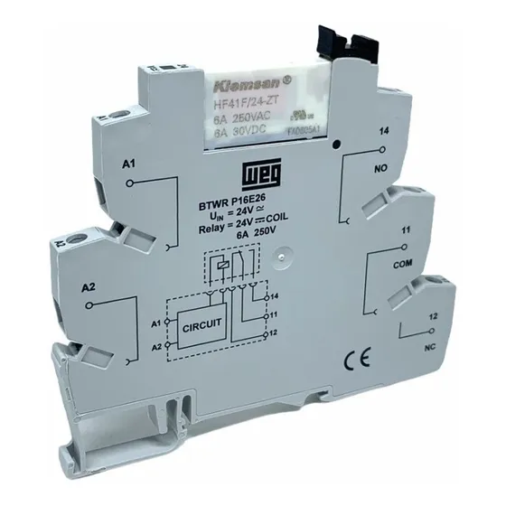 Borne Relé Base 24Vca/Cc Contato 1Naf Trilho Din 35Mm Weg
