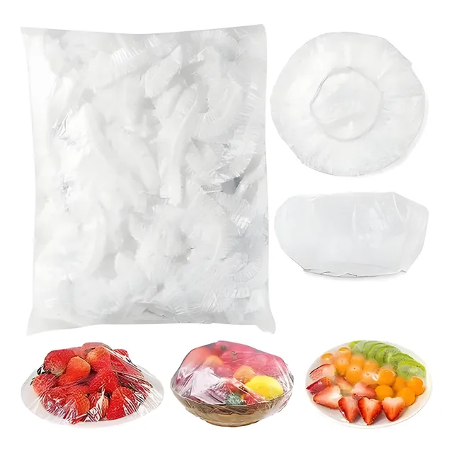 100 Protector Alimentos Amoldables Cubiertas Elásticas Gorro