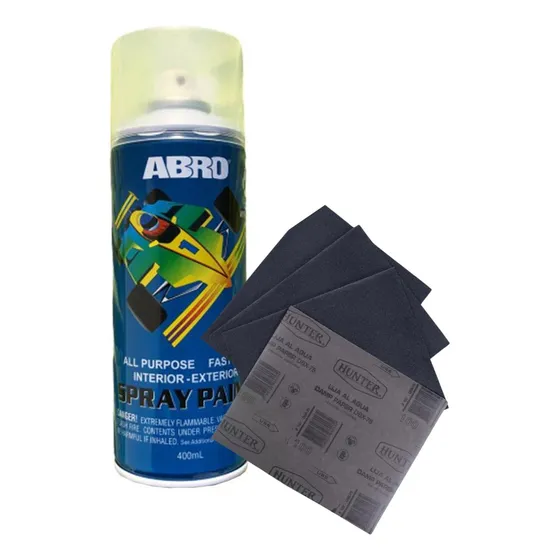 Laca Acrílica Brillante Transparente 400ml X2 Unid + 2 Lijas