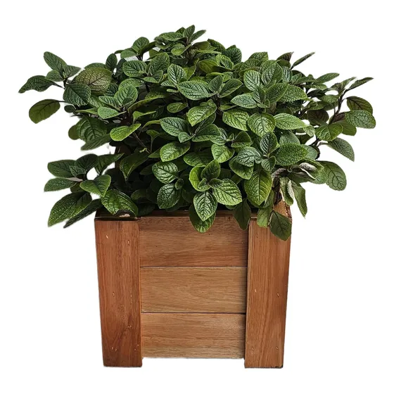 Macetero Madera Cubo Grande Exterior Interior Maceta Jardin