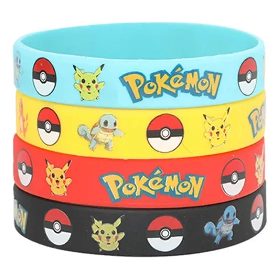 Pulseras Pokemon Para Sorpresas Cumpleaños 10 Unid