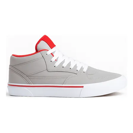 Zapatilla Juvenil Gris Rojo Estilo Urbano Skater Casual 7630