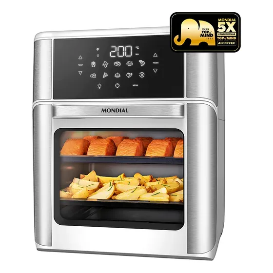 Fritadeira Air Fryer Forno Oven 12L Mondial 2000W - AFON-12L-WI