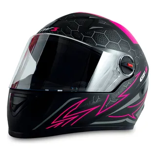 Capacete Masculino Feminino Fechado Gt2 58 Fosco Cor Rosa Capacete Masculino Feminino Fechado Gt2 58 Fosco Cor Rosa