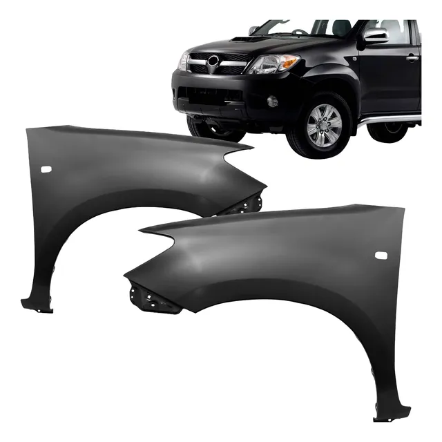 Paralama Hilux 4x2 06 07 A 10 11 Com Furo Pisca Sem Moldura