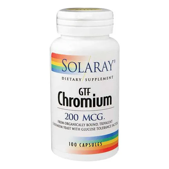 Suplemento Solaray Gtf Chromium 100 Cápsulas