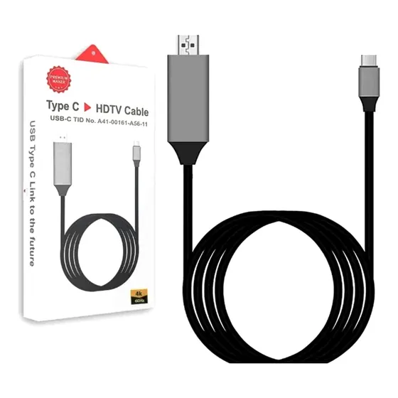 Cable Hdtv Tipo C Usb 4k 30hz 1080p Largo 2 Metros