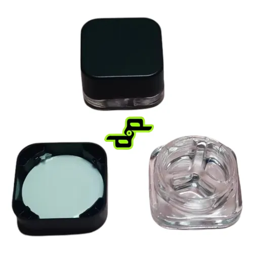 Slick De Vidro Hermético 9ml 3 Divisor Partes Ervas Extração