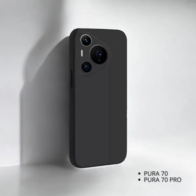 Estuche Case Protector Silicon Para Huawei Pura 70 Ultra Negro Silicone